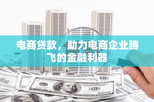 红寺堡电商贷款，助力电商企业腾飞的金融利器