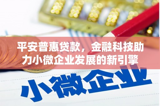 红寺堡平安普惠贷款，金融科技助力小微企业发展的新引擎