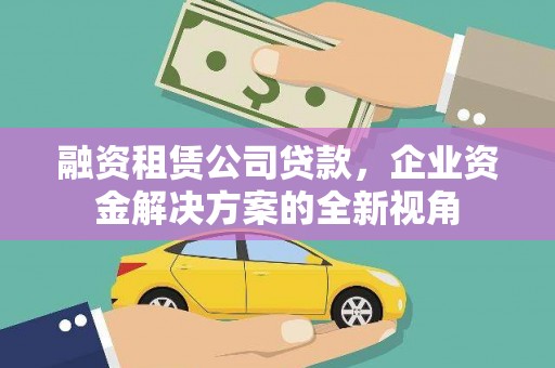 红寺堡融资租赁公司贷款，企业资金解决方案的全新视角