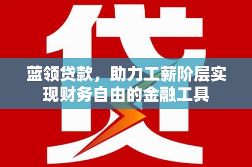 红寺堡蓝领贷款，助力工薪阶层实现财务自由的金融工具