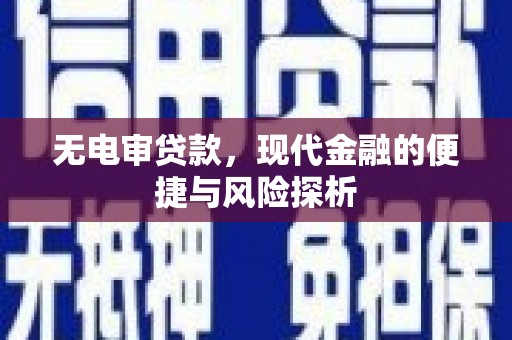 红寺堡无电审贷款，现代金融的便捷与风险探析