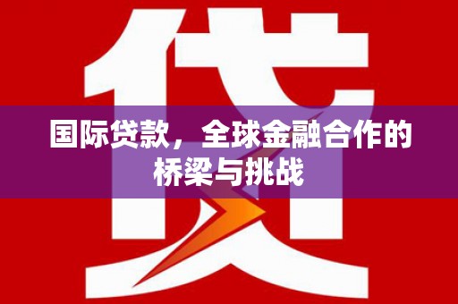 红寺堡国际贷款，全球金融合作的桥梁与挑战