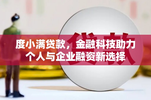 红寺堡度小满贷款，金融科技助力个人与企业融资新选择