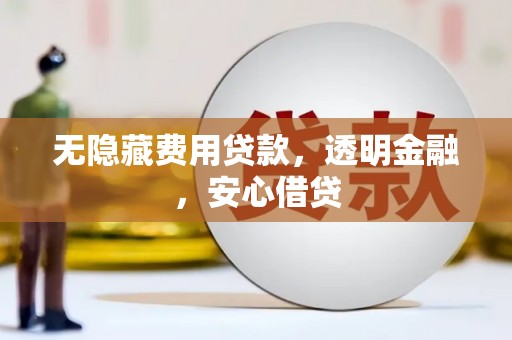红寺堡无隐藏费用贷款，透明金融，安心借贷