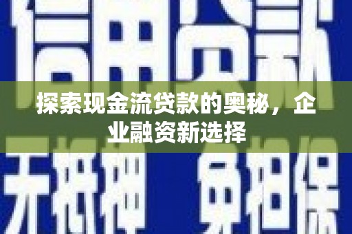 红寺堡探索现金流贷款的奥秘，企业融资新选择