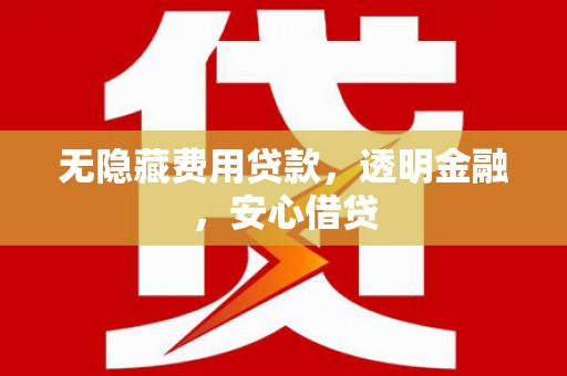 红寺堡无隐藏费用贷款，透明金融，安心借贷
