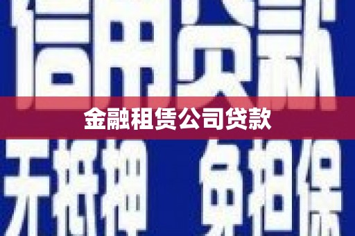 红寺堡金融租赁公司贷款
