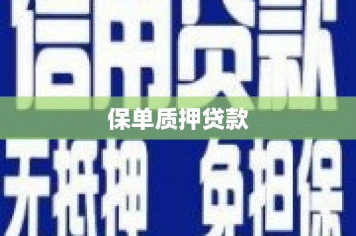 红寺堡保单质押贷款