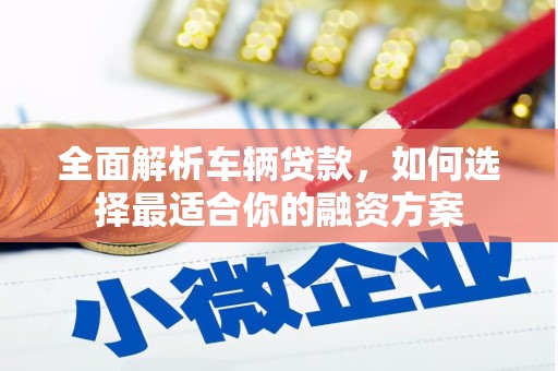 红寺堡全面解析车辆贷款，如何选择最适合你的融资方案